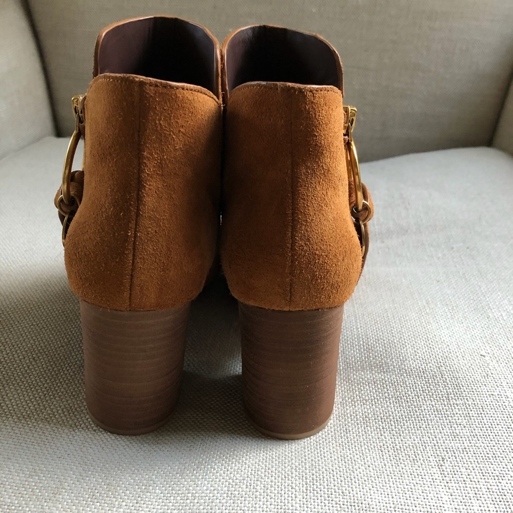 See by Chloe Ankle Boots Block Heel Suede O Ring - Picture 7 of 8